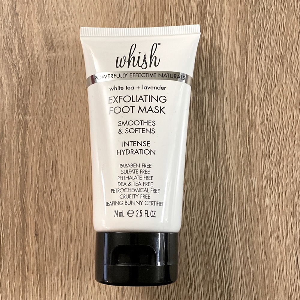 Whish Exfoliating Foot Mask, New Tea + Lavender, 2.5 oz, New